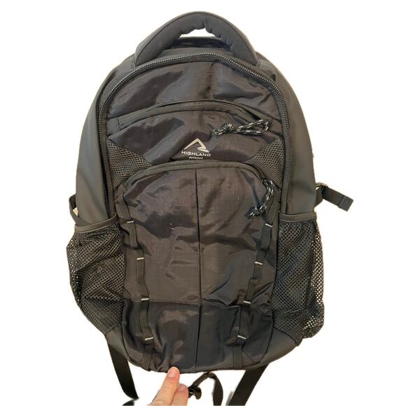 Highland Outdoor Padded Computer Black Backpack XL